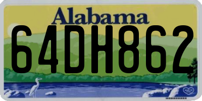 AL license plate 64DH862