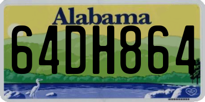AL license plate 64DH864