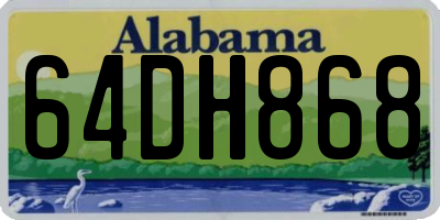 AL license plate 64DH868