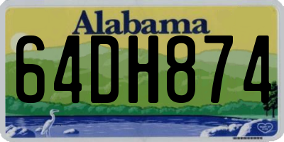 AL license plate 64DH874
