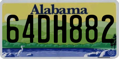 AL license plate 64DH882