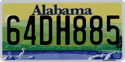 AL license plate 64DH885