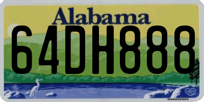 AL license plate 64DH888
