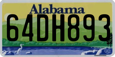 AL license plate 64DH893