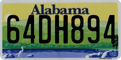 AL license plate 64DH894