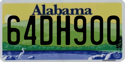 AL license plate 64DH900