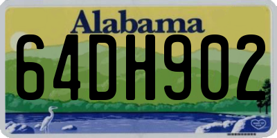 AL license plate 64DH902