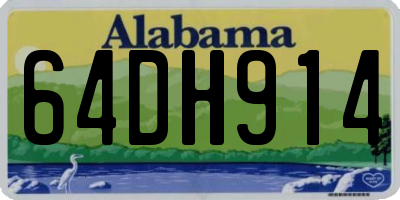 AL license plate 64DH914