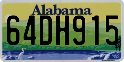 AL license plate 64DH915