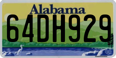 AL license plate 64DH929