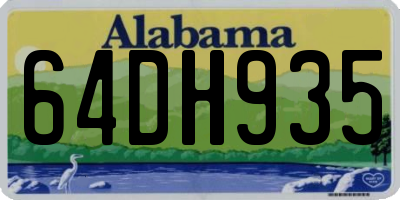 AL license plate 64DH935