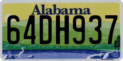 AL license plate 64DH937