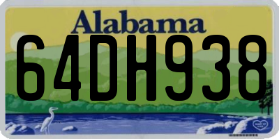 AL license plate 64DH938