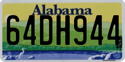 AL license plate 64DH944