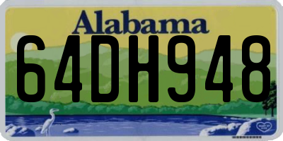 AL license plate 64DH948