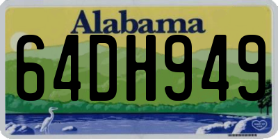 AL license plate 64DH949