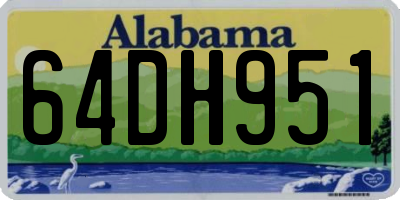 AL license plate 64DH951