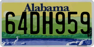 AL license plate 64DH959