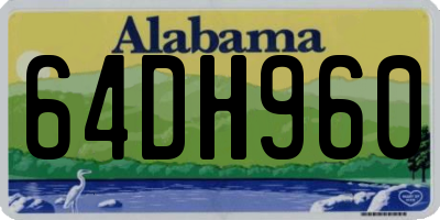AL license plate 64DH960
