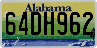 AL license plate 64DH962