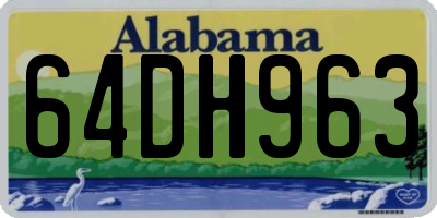 AL license plate 64DH963