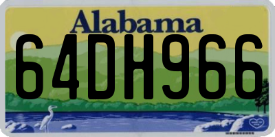 AL license plate 64DH966