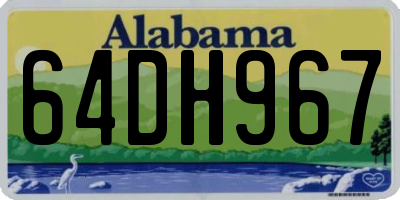 AL license plate 64DH967