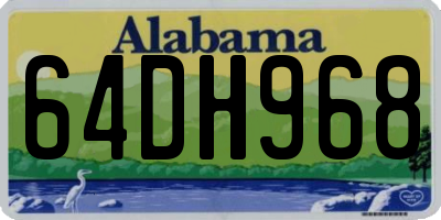 AL license plate 64DH968