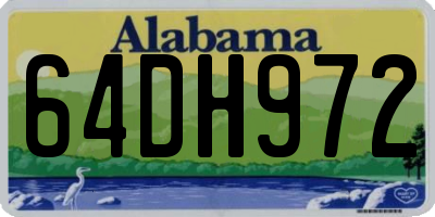 AL license plate 64DH972