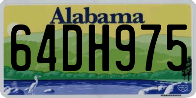 AL license plate 64DH975