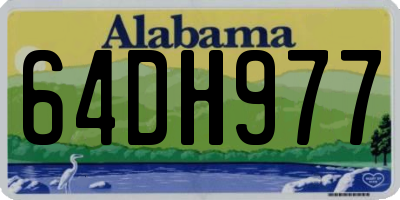 AL license plate 64DH977
