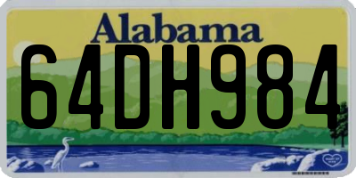 AL license plate 64DH984
