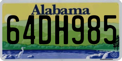 AL license plate 64DH985