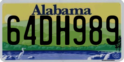 AL license plate 64DH989