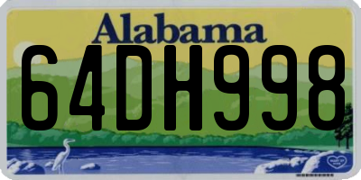 AL license plate 64DH998