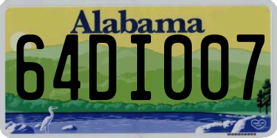 AL license plate 64DI007