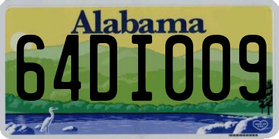 AL license plate 64DI009