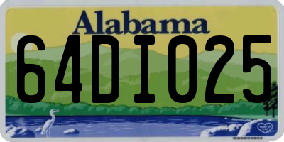 AL license plate 64DI025