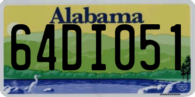 AL license plate 64DI051