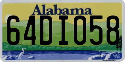 AL license plate 64DI058