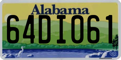 AL license plate 64DI061