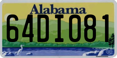 AL license plate 64DI081