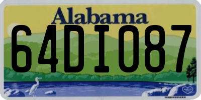 AL license plate 64DI087
