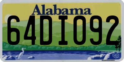 AL license plate 64DI092