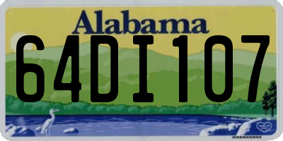 AL license plate 64DI107