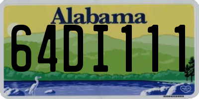 AL license plate 64DI111