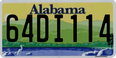 AL license plate 64DI114