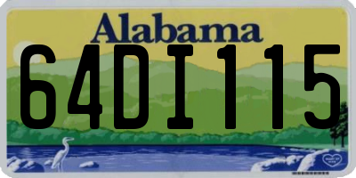 AL license plate 64DI115