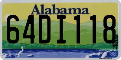 AL license plate 64DI118