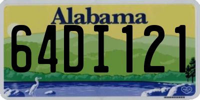 AL license plate 64DI121